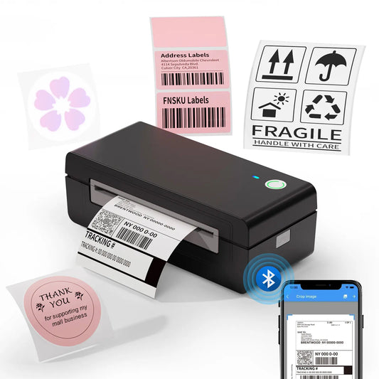 Portable Bluetooth Thermal Label Printer – Wireless & Inkless, Compatible with iOS, Android, Windows, Mac & Chromebook