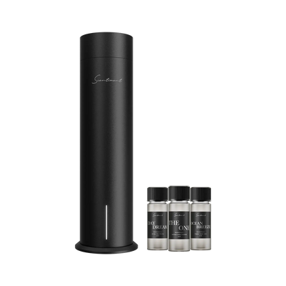 Tall Cold-Air Diffuser with Wi-Fi & Touch Controls – Rechargeable, Covers 1000 Sqft, Includes 3 Luxury Hotel-Inspired Fragrance Oils (20ml)