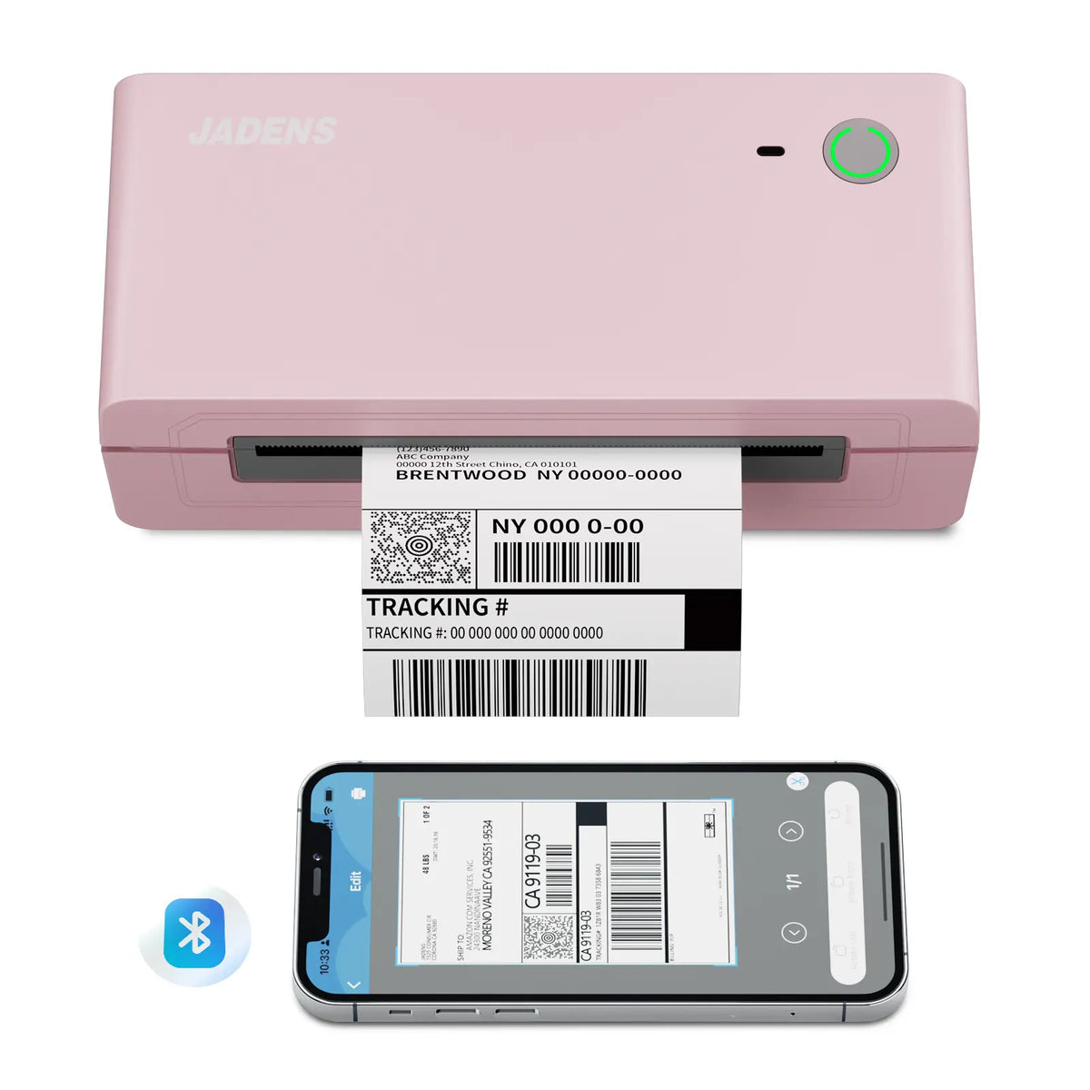 Portable Bluetooth Thermal Label Printer – Wireless & Inkless, Compatible with iOS, Android, Windows, Mac & Chromebook