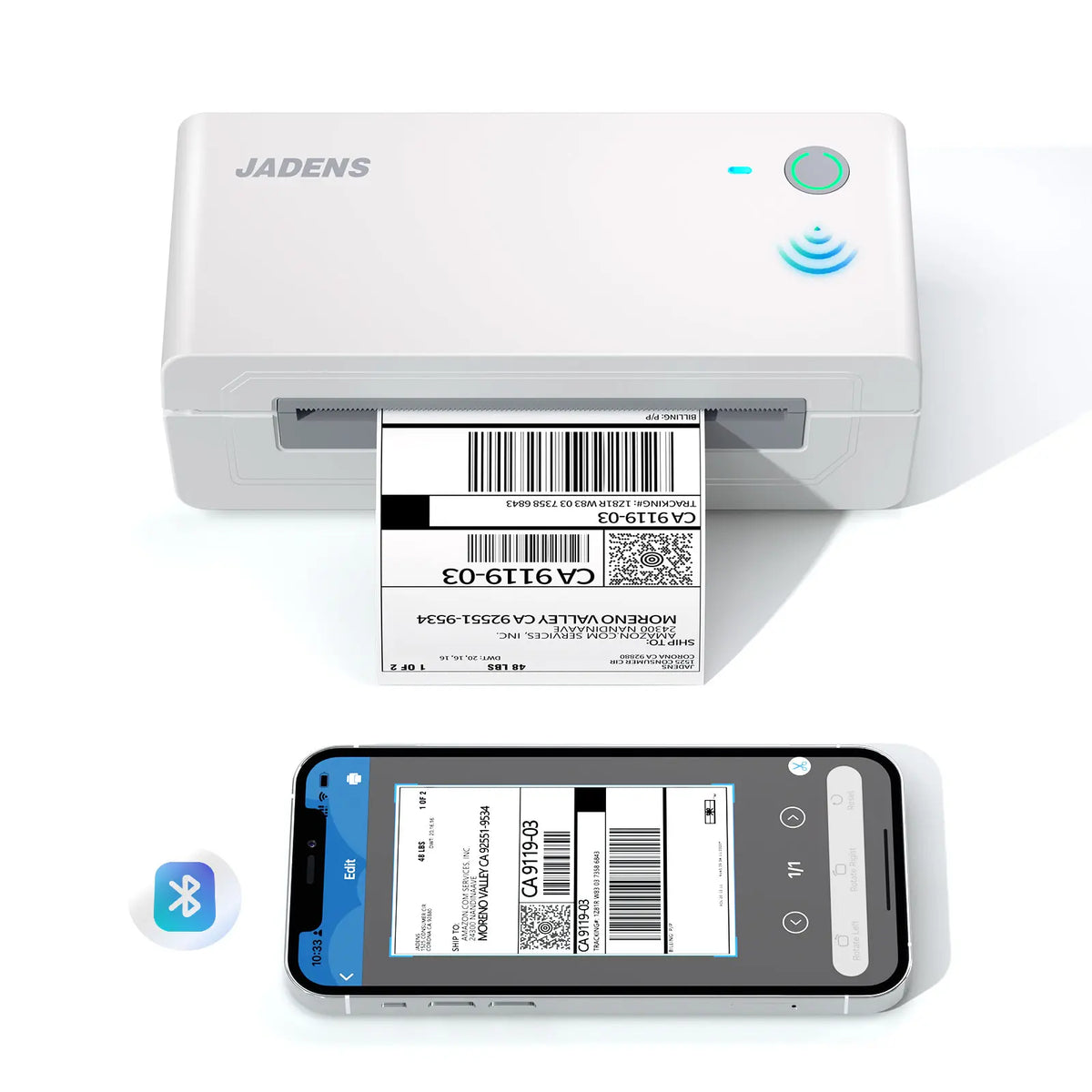 Portable Bluetooth Thermal Label Printer – Wireless & Inkless, Compatible with iOS, Android, Windows, Mac & Chromebook