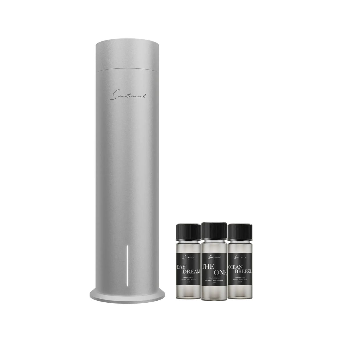 Tall Cold-Air Diffuser with Wi-Fi & Touch Controls – Rechargeable, Covers 1000 Sqft, Includes 3 Luxury Hotel-Inspired Fragrance Oils (20ml)