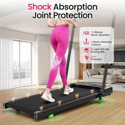 Under Desk Treadmill with 6% Incline & Adjustable Stepper – 2.5HP Brushless Motor, 330lbs Capacity, LED Display, Remote Control for Home & Office