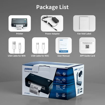 Portable Bluetooth Thermal Label Printer – Wireless & Inkless, Compatible with iOS, Android, Windows, Mac & Chromebook